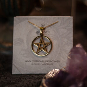 Colar Pentagrama (Dourado)