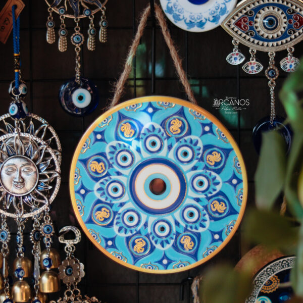 Mandala Olho Grego com Dourado (mod3)