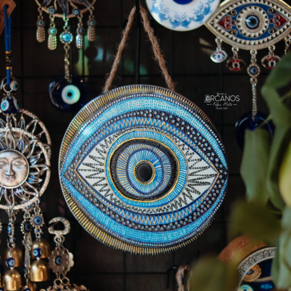Mandala Olho Grego com Dourado (mod2)