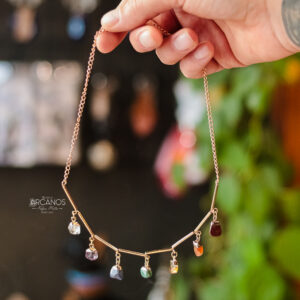 Colar 7 chakras (Dourado)