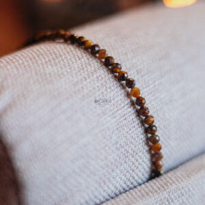 Pulseira Olho de Tigre   - Prata Nobre