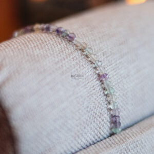 Pulseira Fluorita - Prata Nobre