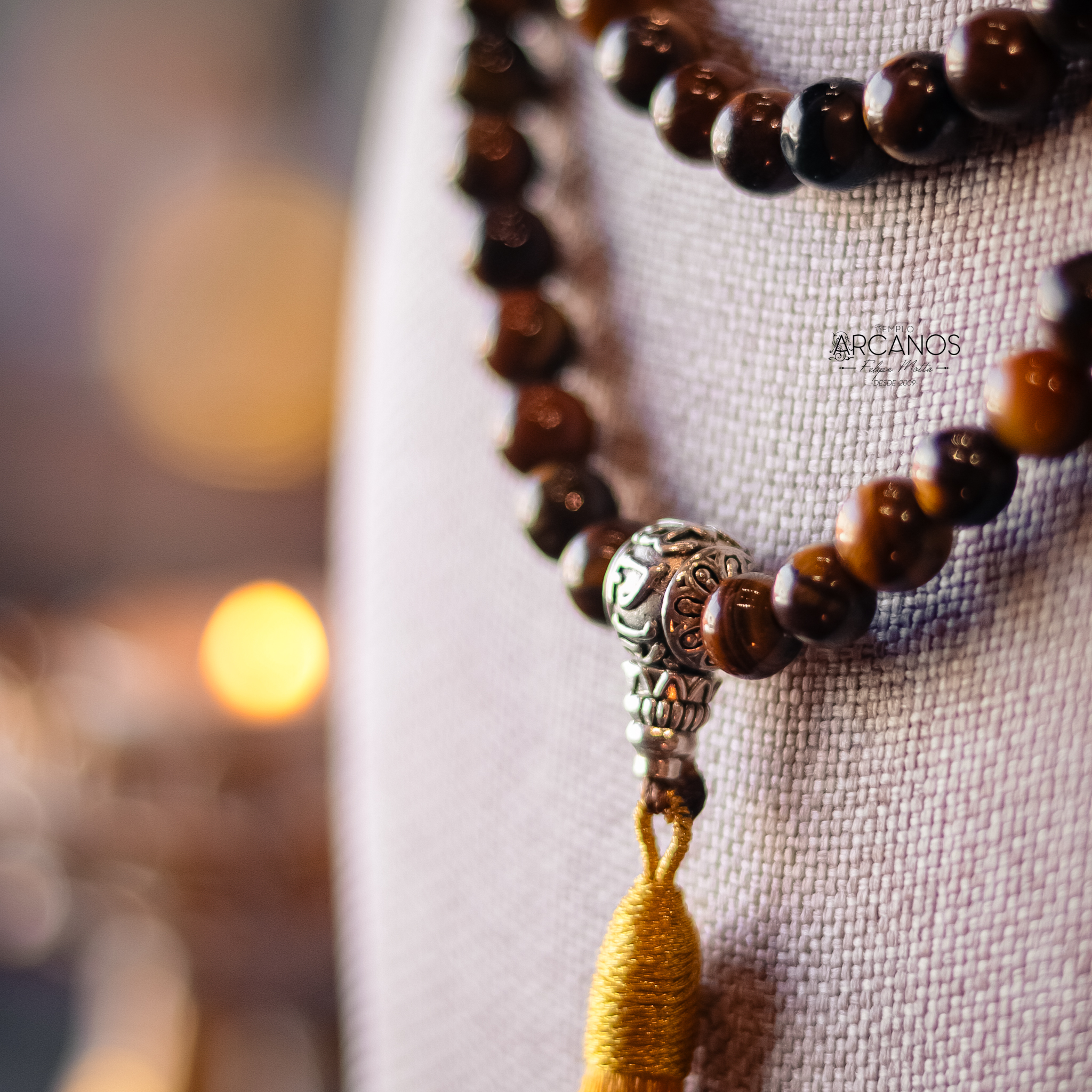 Japamala de Olho de Tigre (108 esferas) - Imagem 2