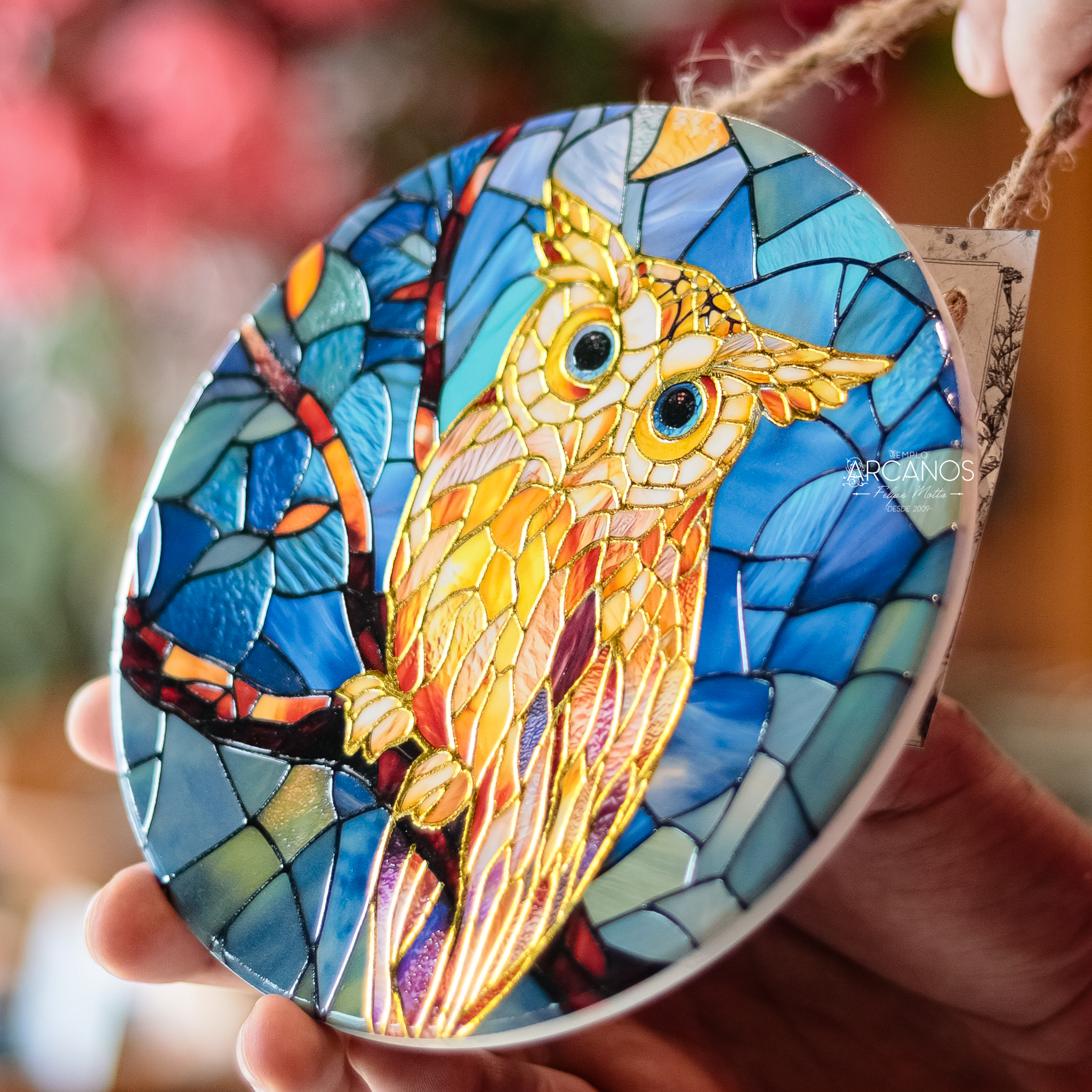 Mandala Coruja com Dourado (Mod 3) - Imagem 2